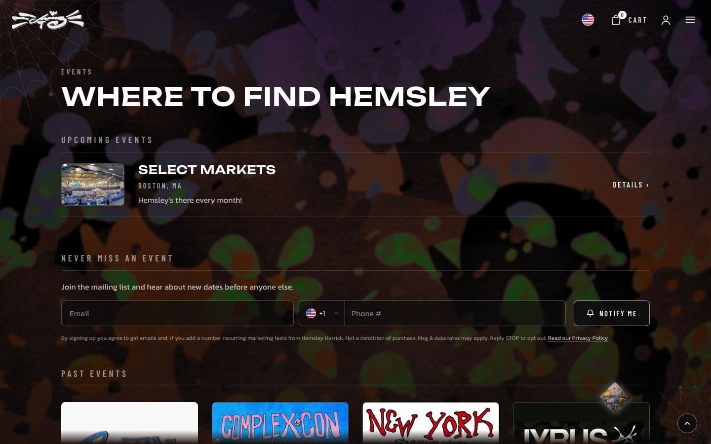 Hemsley Herrick: Events, on a laptop