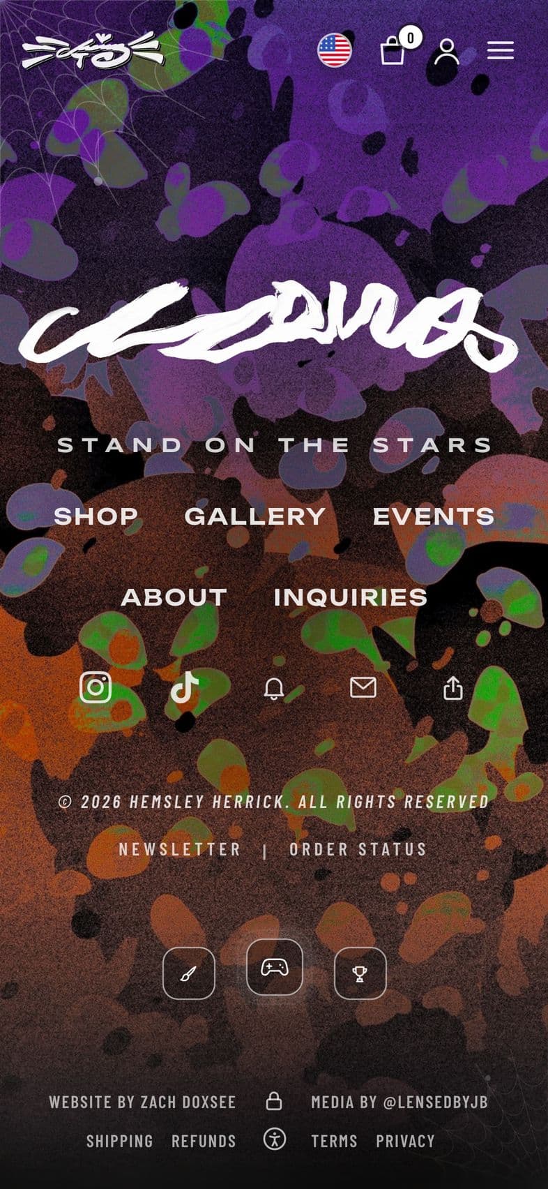 Hemsley Herrick: Home page, on a phone