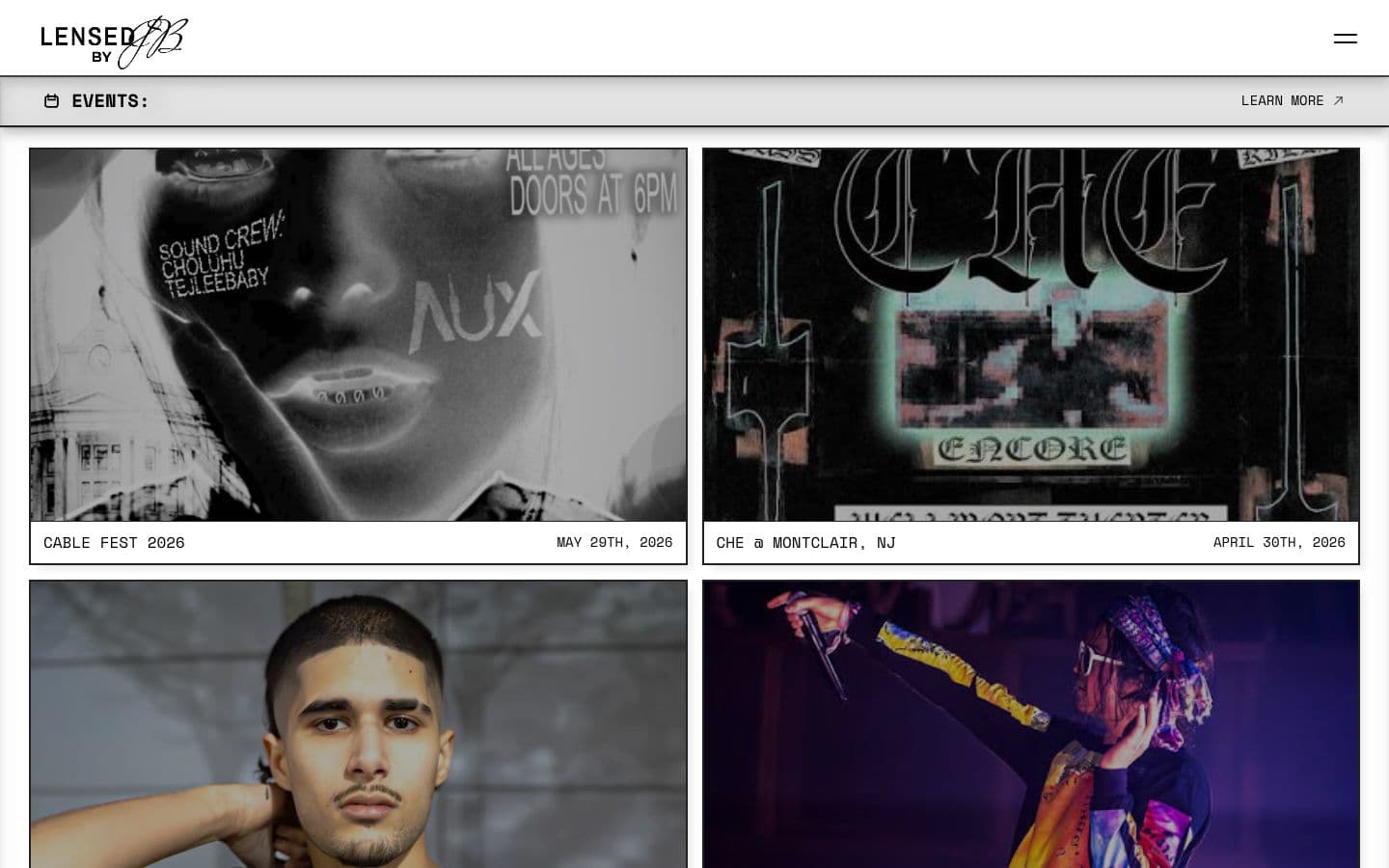 LensedByJB: Events, on a laptop