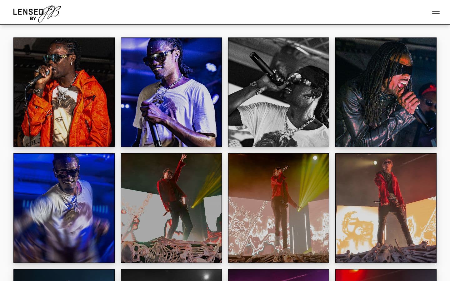 LensedByJB: Portfolio, on a laptop