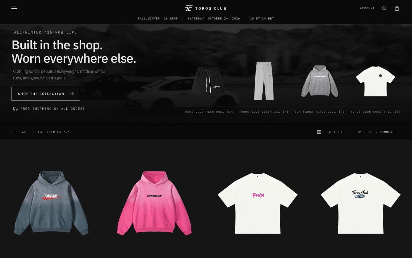Toros Club: Home page, on a laptop