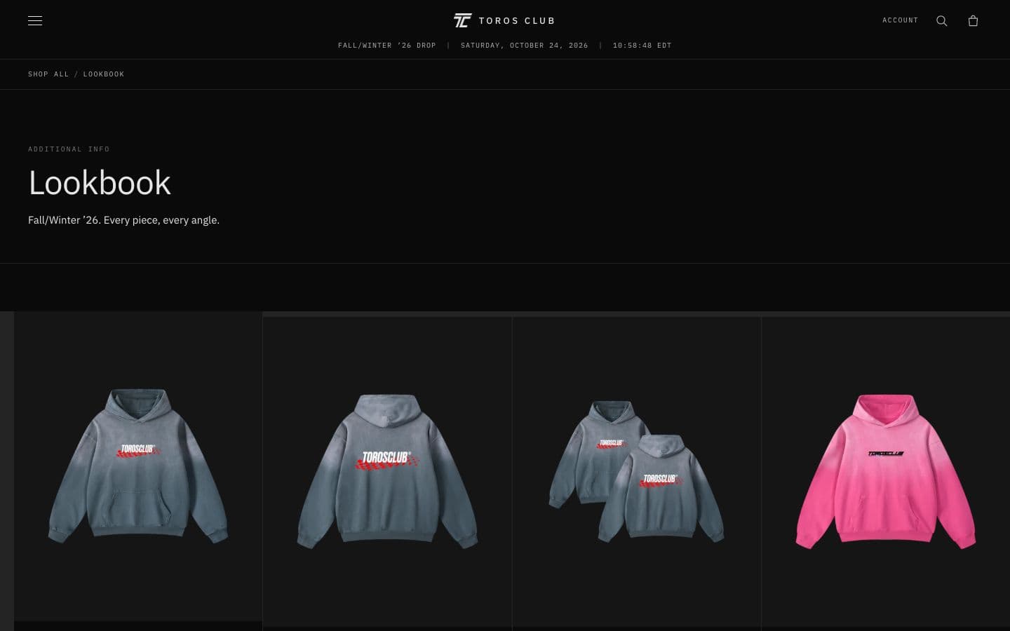 Toros Club: Lookbook, on a laptop